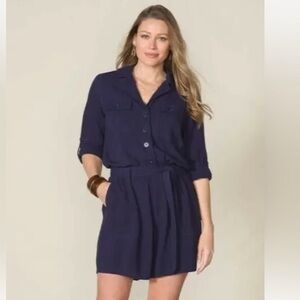 🥶NWT Good Hart - Riverview Navy Utility Romper - XL